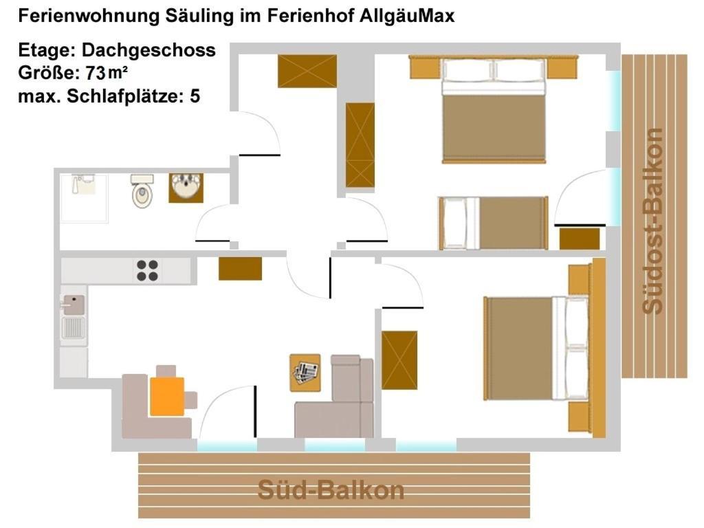 Ferienhof Allgaeumax Fussen Room photo